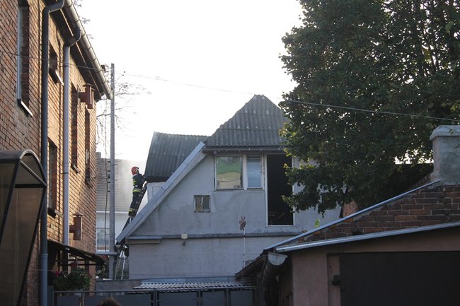 Pożar w centrum Gostynia - zdjęcia