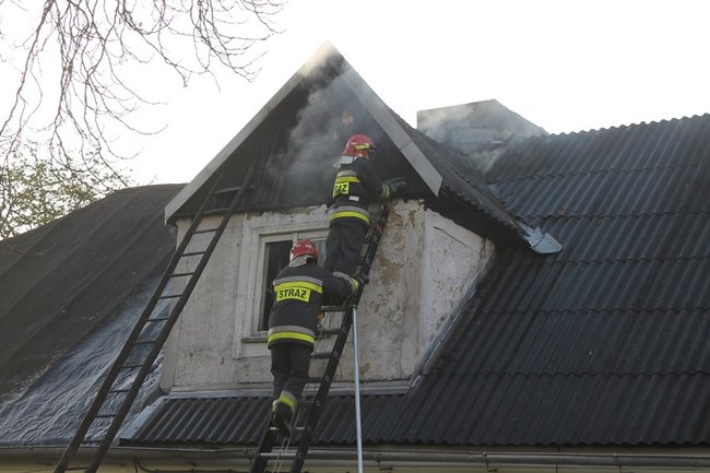 Pożar w centrum Gostynia - zdjęcia