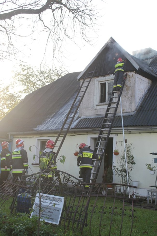 Pożar w centrum Gostynia - zdjęcia