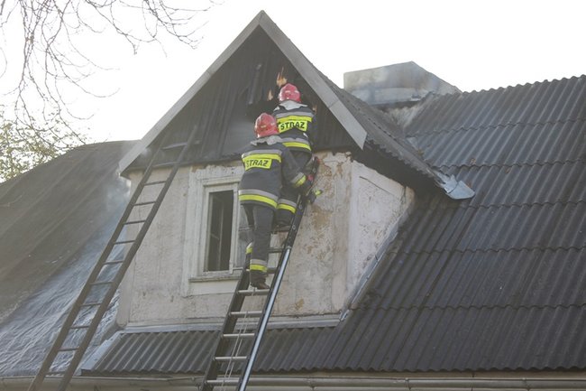 Pożar w centrum Gostynia - zdjęcia