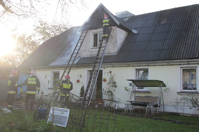 Pożar w centrum Gostynia - zdjęcia
