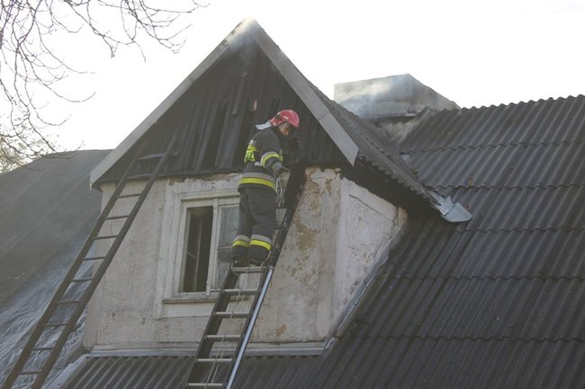 Pożar w centrum Gostynia - zdjęcia