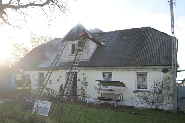 Pożar w centrum Gostynia - zdjęcia