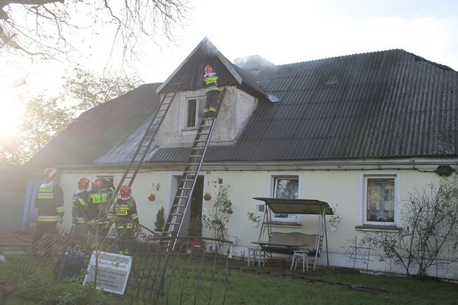 Pożar w centrum Gostynia - zdjęcia