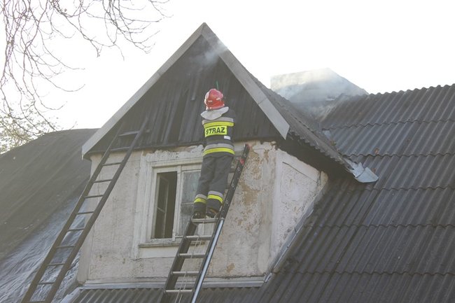Pożar w centrum Gostynia - zdjęcia