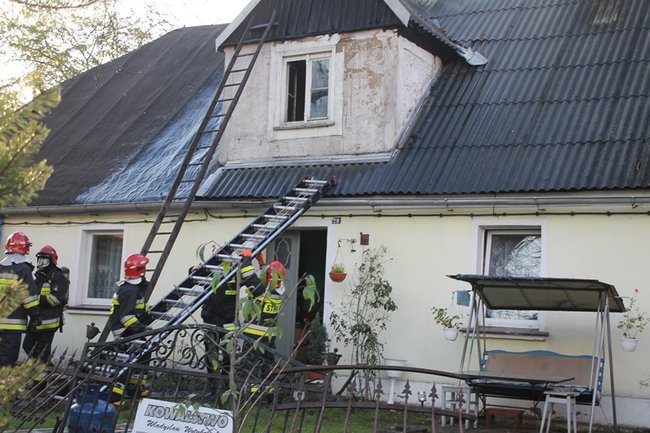 Pożar w centrum Gostynia - zdjęcia