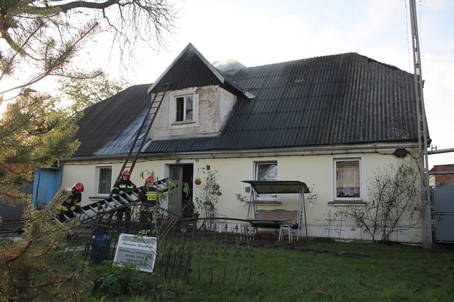 Pożar w centrum Gostynia - zdjęcia