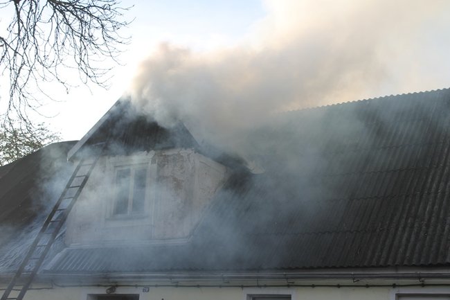 Pożar w centrum Gostynia - zdjęcia