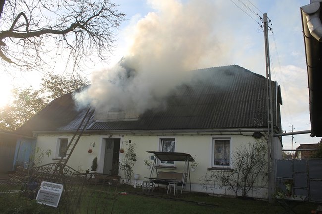 Pożar w centrum Gostynia - zdjęcia