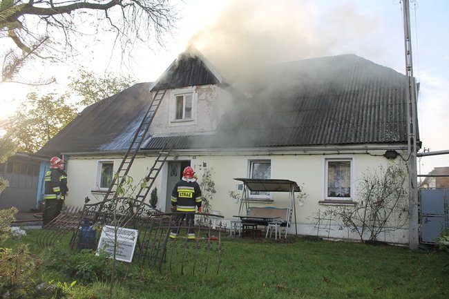 Pożar w centrum Gostynia - zdjęcia