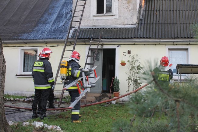Pożar w centrum Gostynia - zdjęcia