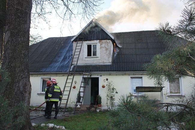 Pożar w centrum Gostynia - zdjęcia