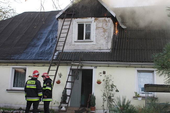 Pożar w centrum Gostynia - zdjęcia