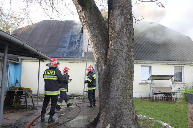 Pożar w centrum Gostynia - zdjęcia