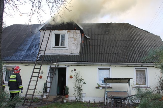 Pożar w centrum Gostynia - zdjęcia