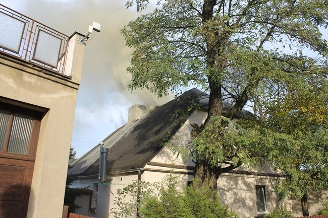 Pożar w centrum Gostynia - zdjęcia