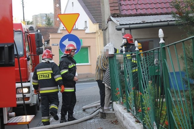 Pożar w centrum Gostynia - zdjęcia
