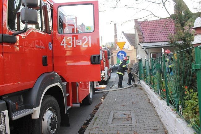 Pożar w centrum Gostynia - zdjęcia