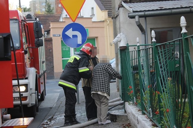 Pożar w centrum Gostynia - zdjęcia