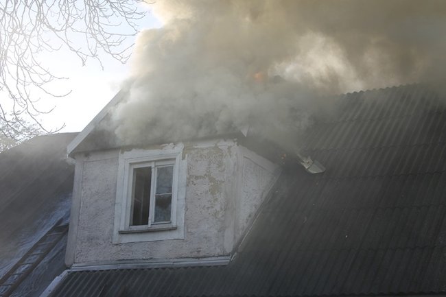 Pożar w centrum Gostynia - zdjęcia