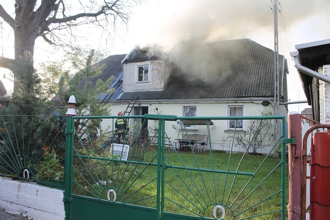 Pożar w centrum Gostynia - zdjęcia