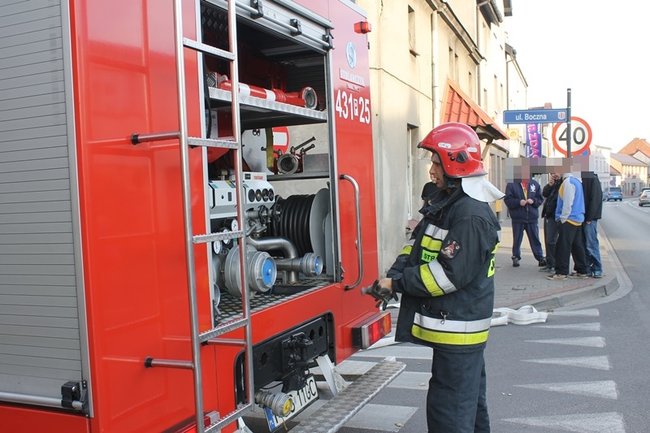 Pożar w centrum Gostynia - zdjęcia