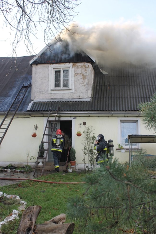 Pożar w centrum Gostynia - zdjęcia