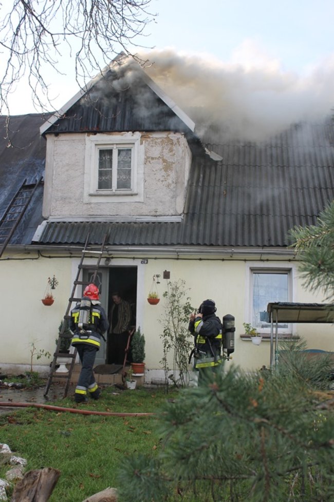 Pożar w centrum Gostynia - zdjęcia