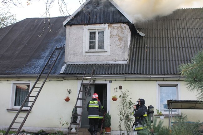 Pożar w centrum Gostynia - zdjęcia