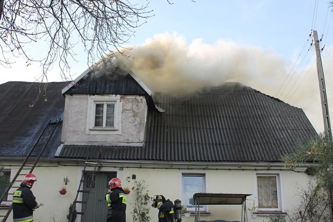 Pożar w centrum Gostynia - zdjęcia
