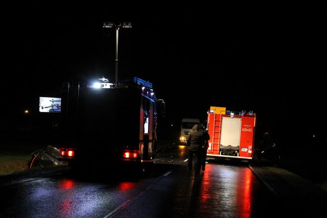 Tragiczny wypadek na krajówce - zdjęcia