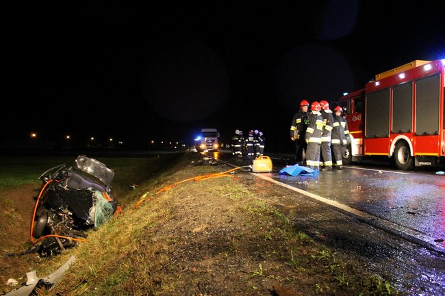 Tragiczny wypadek na krajówce - zdjęcia