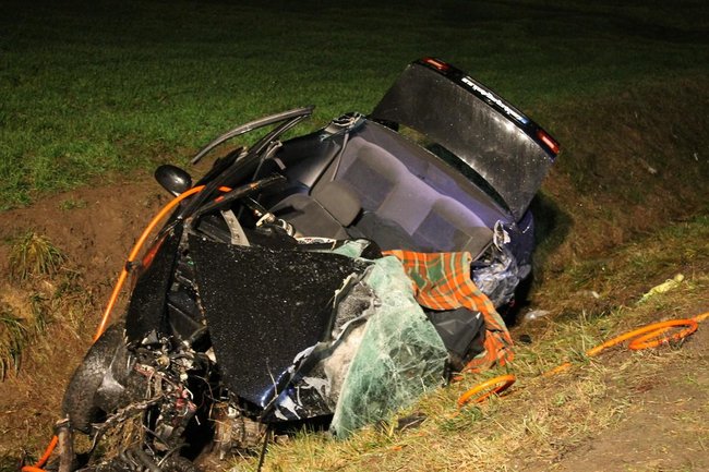 Tragiczny wypadek na krajówce - zdjęcia