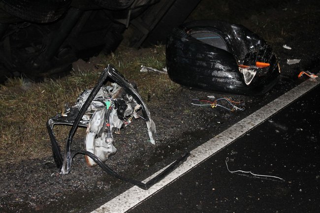 Tragiczny wypadek na krajówce - zdjęcia