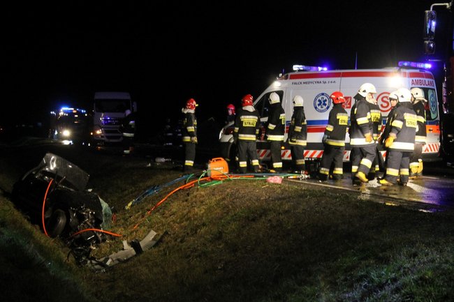 Tragiczny wypadek na krajówce - zdjęcia