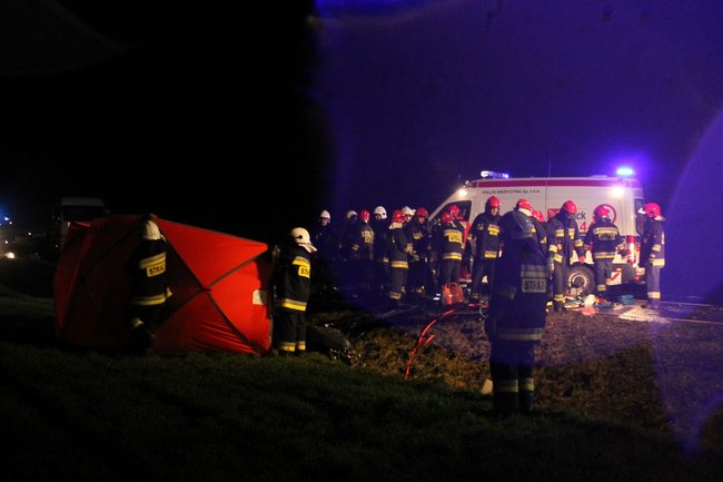 Tragiczny wypadek na krajówce - zdjęcia