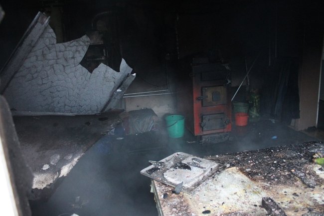 Pożar domu w Wilkonicach - zdjęcia