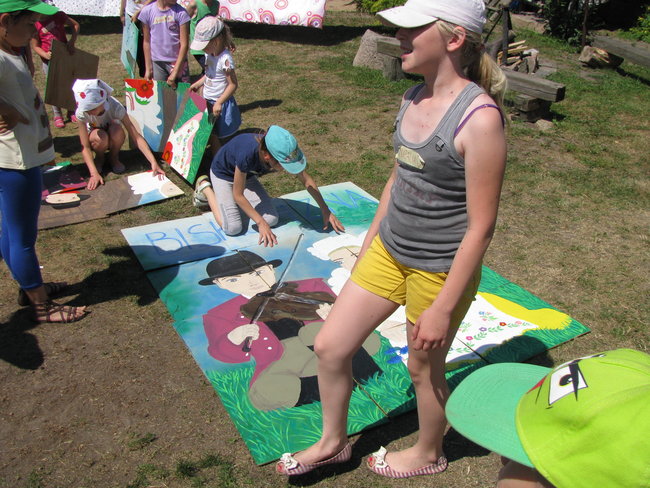 Malowanie na sianie - zdjęcia