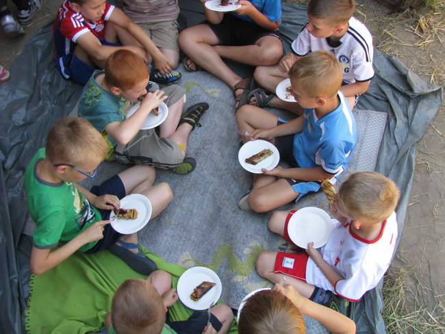 Malowanie na sianie - zdjęcia