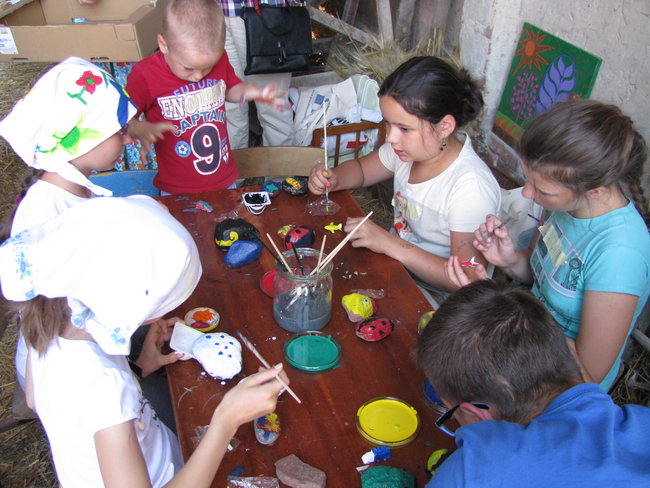 Malowanie na sianie - zdjęcia