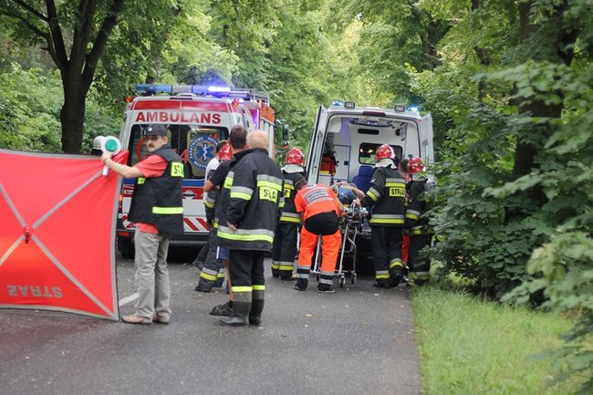 Strażacy musieli rozcinać auto - zdjęcia