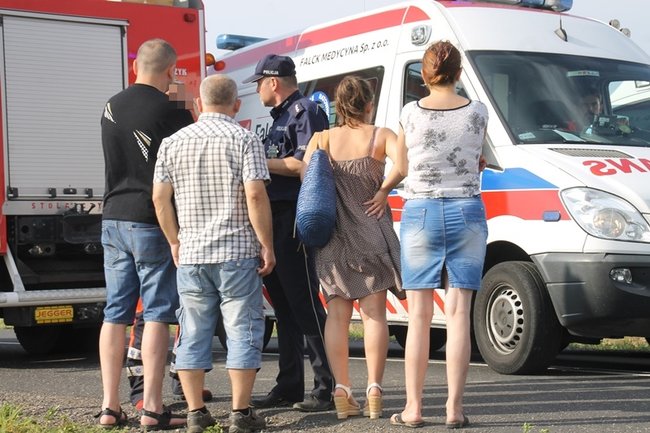 Drzewo runęło na jadący samochód