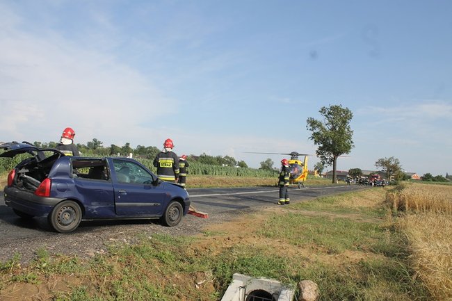 Drzewo runęło na jadący samochód