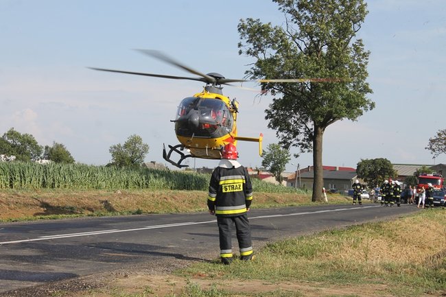 Drzewo runęło na jadący samochód