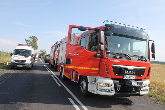 Drzewo runęło na jadący samochód