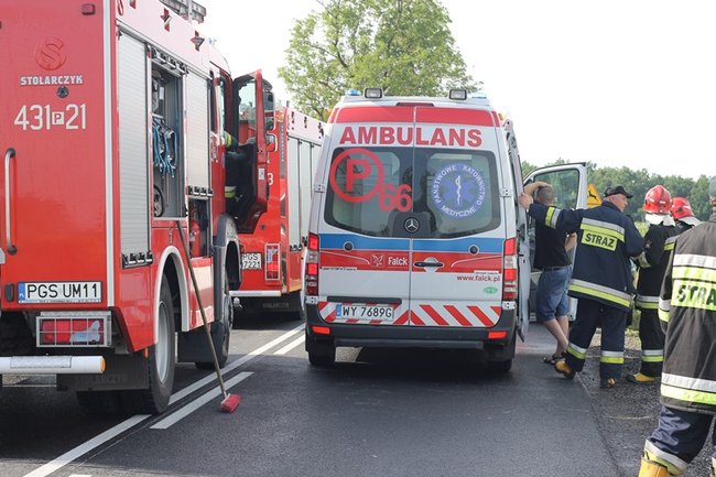 Drzewo runęło na jadący samochód