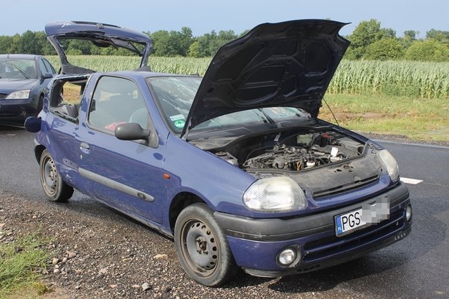 Drzewo runęło na jadący samochód