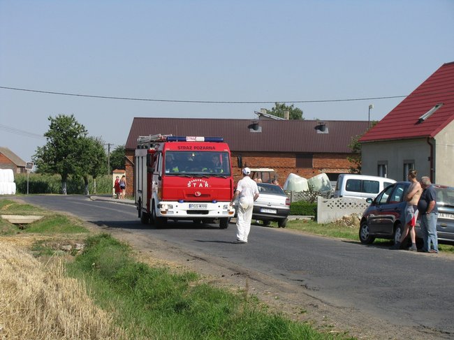 Kombajnista zauważył dym - zdjęcia