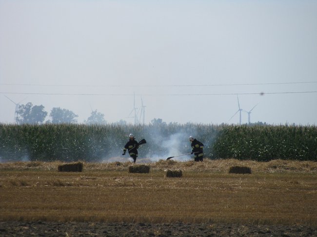 Kombajnista zauważył dym - zdjęcia