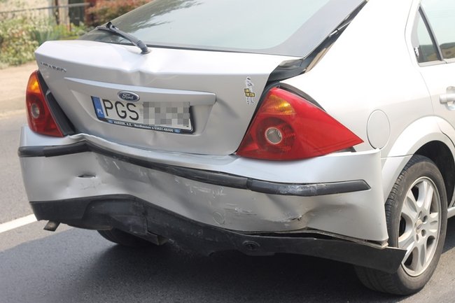 Nie wyhamował w porę - zdjęcia